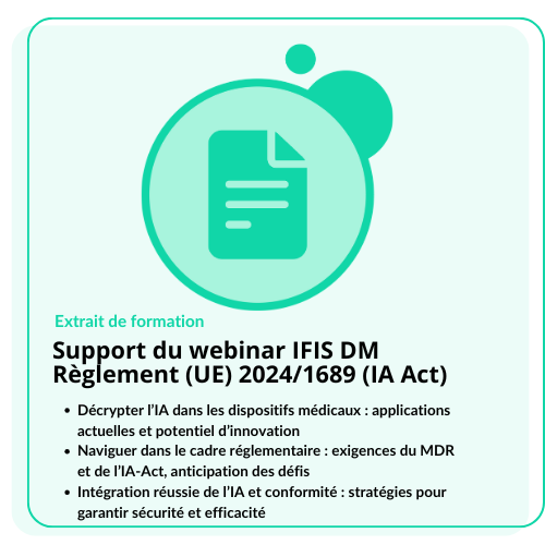 Support du webinar IFIS DM Règlement (UE) 2024/1689 (IA Act)
