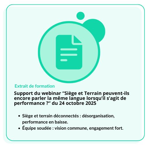 support de formation siège et terrain